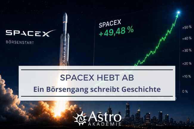 SpaceX Raketenstart und Kurs von SpaceX